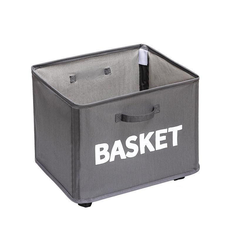 Rolling Storage Basket with Wheels for Under Desk or Shelf Organisation - Grey V528-BASKET-GREY-368128