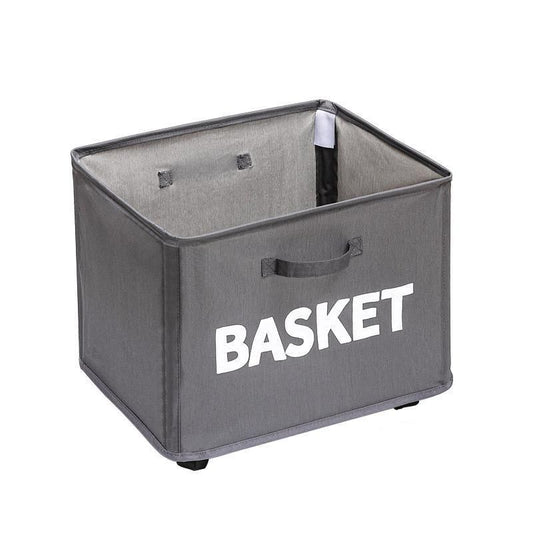 Rolling Storage Basket with Wheels for Under Desk or Shelf Organisation - Grey V528-BASKET-GREY-368128
