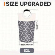 82L Large Capacity Laundry Basket for Dirty Clothes Toy Storage and Organizing - Grey V528-BASKET-GREY-668037