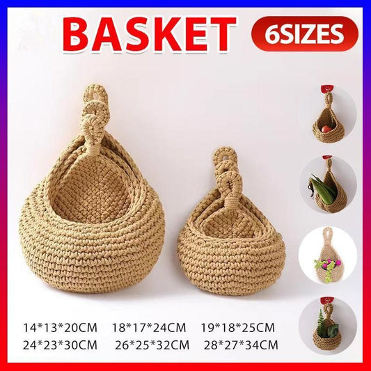 Hanging Wall Organizer Vegetable Fruit Basket Kitchen Storage Pouch Bag Diy 6Size - L V528-BASKET-L-595206
