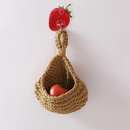 Hanging Wall Organizer Vegetable Fruit Basket Kitchen Storage Pouch Bag Diy 6Size - M V528-BASKET-M-719405