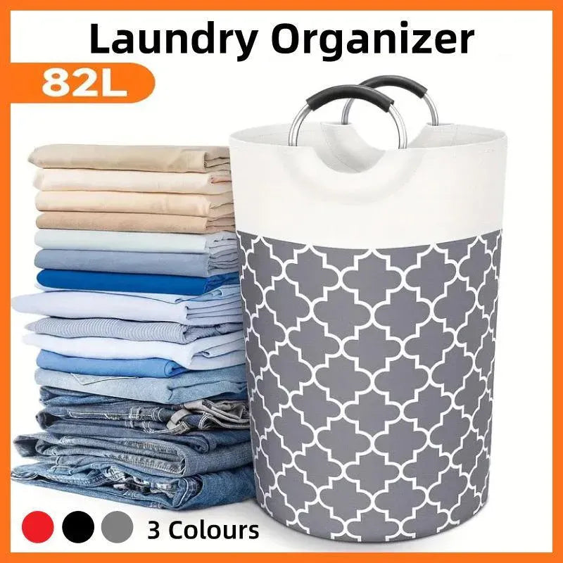 82L Large Capacity Laundry Basket for Dirty Clothes Toy Storage and Organizing - Red V528-BASKET-RED-828232