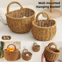 Imitation Rattan Woven Storage Basket Shelf Organizer Wash Rack for Home Decor - Small V528-BASKET-SMALL-256462
