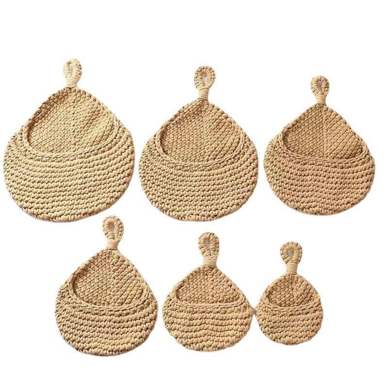 Hanging Wall Organizer Vegetable Fruit Basket Kitchen Storage Pouch Bag Diy 6Size - XL