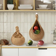 Hanging Wall Organizer Vegetable Fruit Basket Kitchen Storage Pouch Bag Diy 6Size - XXL
