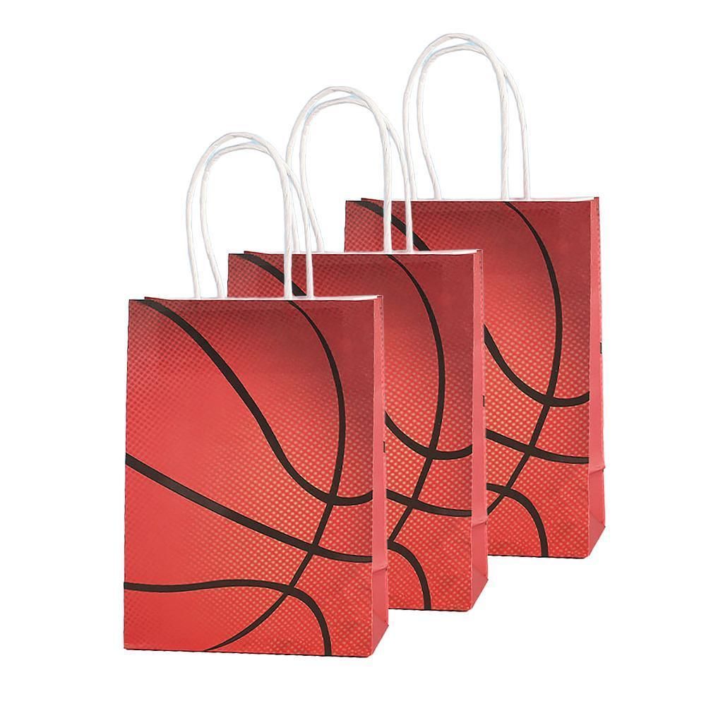 30PCS Fashion Ball Kraft Paper Gift Bag Festivals gift tote bag Party Favor Bag - Basketball-30pcs V528-BASKETBALL-30PCS-877254