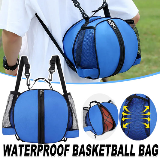 Waterproof Sports Outdoor Basketball Bag Gym Training Equipment Bag Backpack V528-BASKETBALL-BAG-BLUE-649805