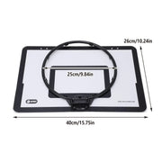 Wall Mounted Foldable Basketball Stand Indoor Outdoor Hoop Frame for Young Players V528-BASKETBALL-BLACK-536328