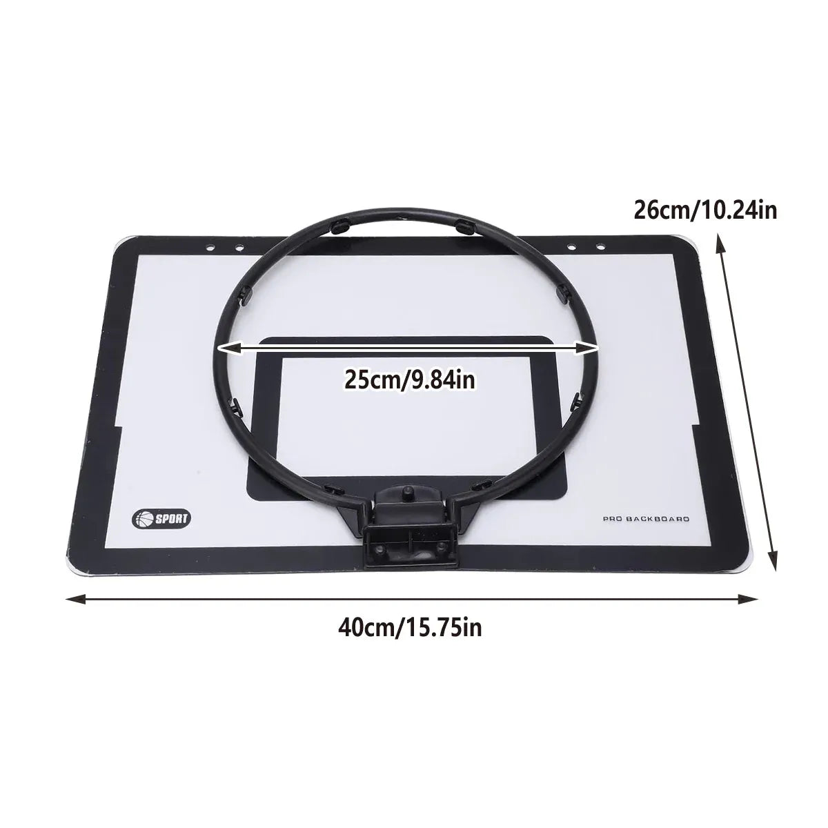 Wall Mounted Foldable Basketball Stand Indoor Outdoor Hoop Frame for Young Players V528-BASKETBALL-BLACK-536328