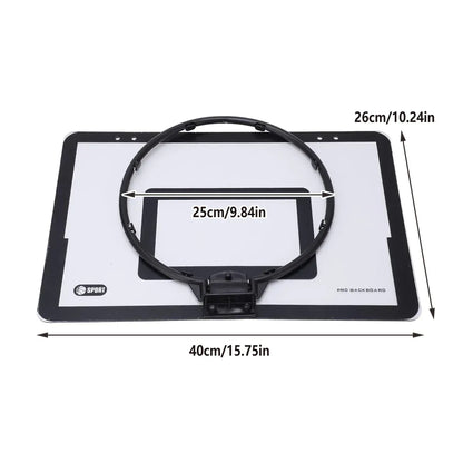 Wall Mounted Foldable Basketball Stand Indoor Outdoor Hoop Frame for Young Players V528-BASKETBALL-BLACK-536328