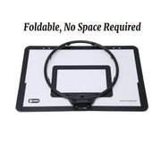 Wall Mounted Foldable Basketball Stand Indoor Outdoor Hoop Frame for Young Players V528-BASKETBALL-BLACK-536328