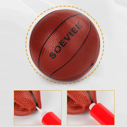 Wall Mounted Foldable Basketball Stand Indoor Outdoor Hoop Frame for Young Players V528-BASKETBALL-BLACK-536328