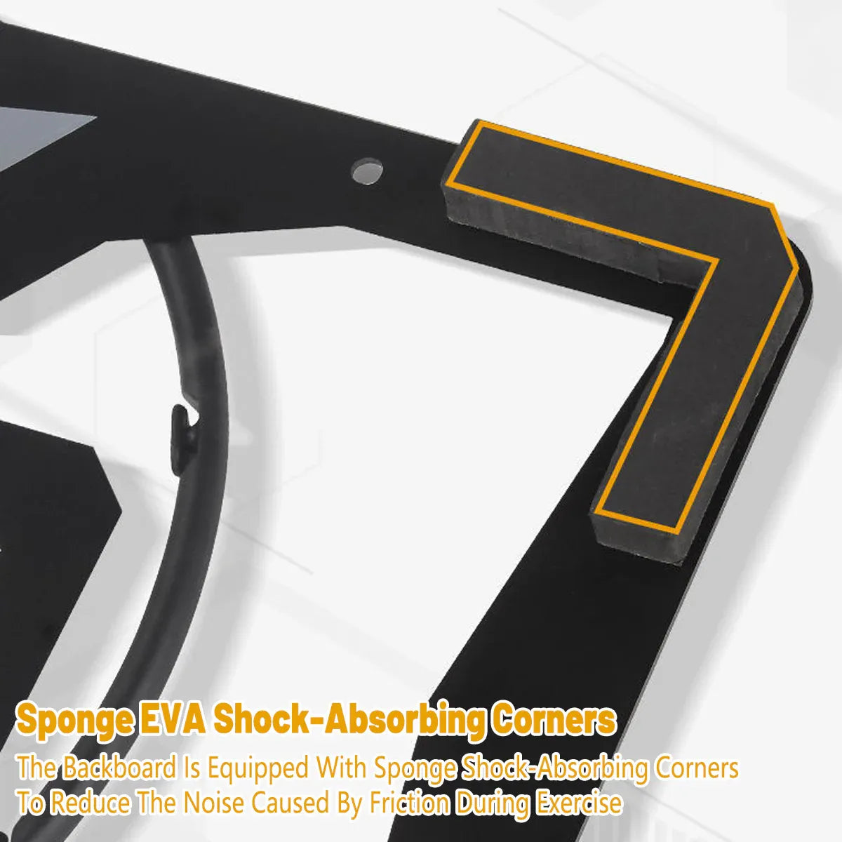 Wall Mounted Foldable Basketball Stand Indoor Outdoor Hoop Frame for Young Players V528-BASKETBALL-BLACK-536328