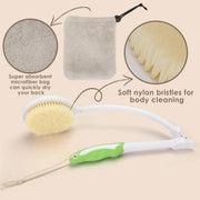 Back Bath Brush with Soft Bristles Curved Handle for Convenient Shower Scrubbing V528-BATH-BRUSH-369913