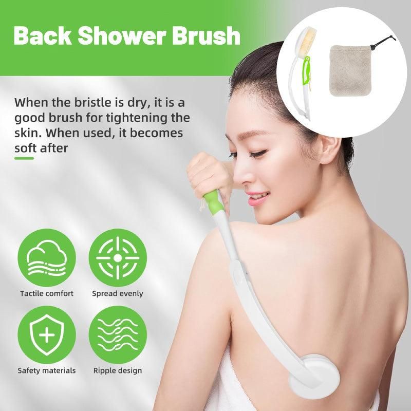 Back Bath Brush with Soft Bristles Curved Handle for Convenient Shower Scrubbing V528-BATH-BRUSH-369913