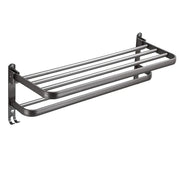 Grey Aluminum Towel Rack Punch-Free Bathroom Storage Towel Holder Home Organizer V528-BATH-TOWEL-HOLDER-60-511209