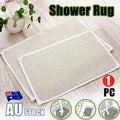 Anti Slip Shower Mat Loofah Surface Bath Rug 70x40cm White PVC Bathroom Carpet V528-BATHMAT-134134