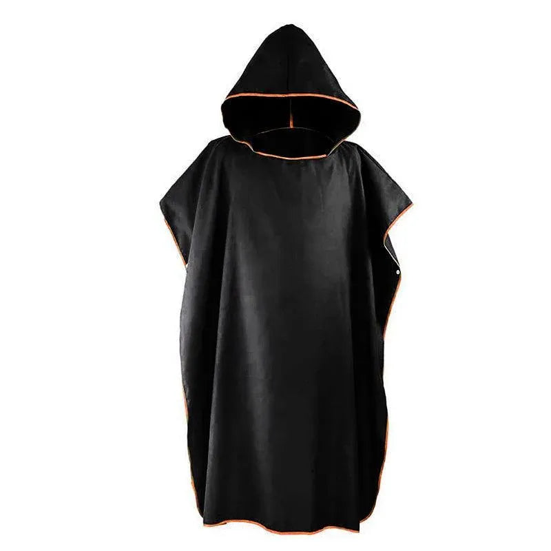 Adult Changing Robe Towel Bath Hooded Quick Dry Beach Towel Poncho Bathrobe Au V528-BATHROBE-BLUE-154692