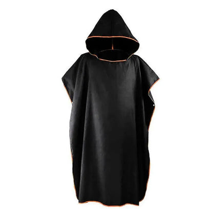 Adult Changing Robe Towel Bath Hooded Quick Dry Beach Towel Poncho Bathrobe Au V528-BATHROBE-BLUE-154692