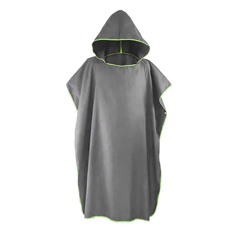 Adult Changing Robe Towel Bath Hooded Quick Dry Beach Towel Poncho Bathrobe Au V528-BATHROBE-BLUE-154692