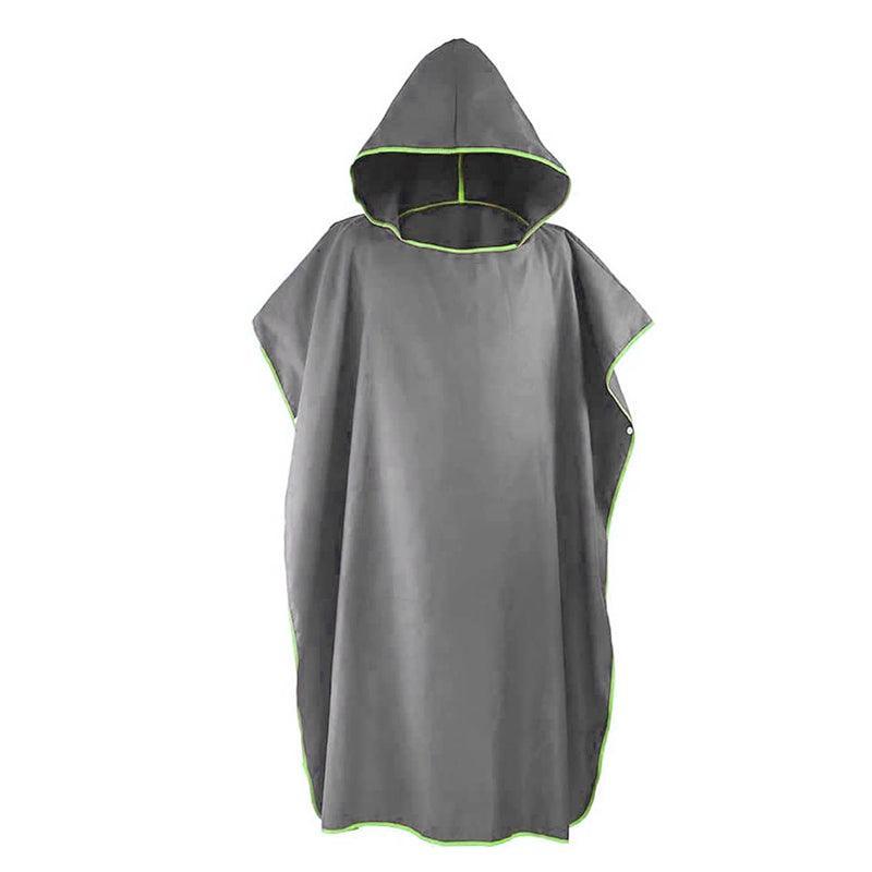 Adult Changing Robe Towel Bath Hooded Quick Dry Beach Towel Poncho Bathrobe - Grey V528-BATHROBE-GREY-154691