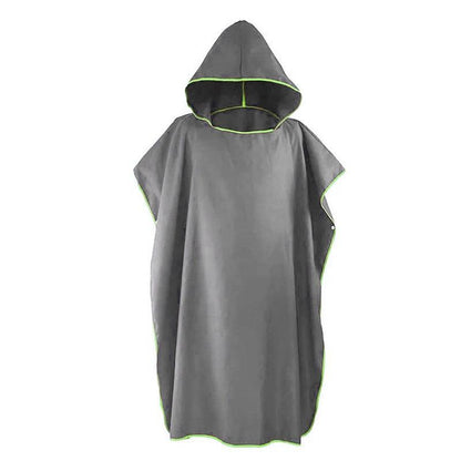 Adult Changing Robe Towel Bath Hooded Quick Dry Beach Towel Poncho Bathrobe - Grey V528-BATHROBE-GREY-154691