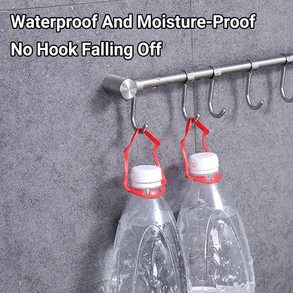 2PCS 304 Stainless Steel Bathroom Towel Hook Wall Mounted Clothes Kitchen Hanger V528-BATHROOM-HOOK-400MM-7HOOK-495158