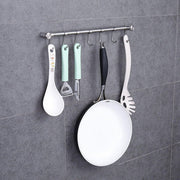 2PCS 304 Stainless Steel Bathroom Towel Hook Wall Mounted Clothes Kitchen Hanger V528-BATHROOM-HOOK-400MM-7HOOK-495158