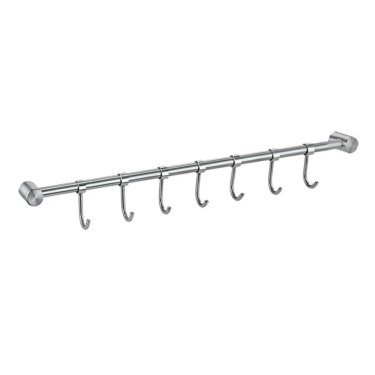 2PCS 304 Stainless Steel Bathroom Towel Hook Wall Mounted Clothes Kitchen Hanger V528-BATHROOM-HOOK-400MM-7HOOK-495158