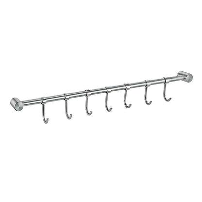 2PCS 304 Stainless Steel Bathroom Towel Hook Wall Mounted Clothes Kitchen Hanger V528-BATHROOM-HOOK-400MM-7HOOK-495158