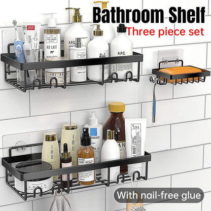 Perforation Free Bathroom Shelf Space Saving Storage Rack Organizer for Home Use V528-BATHROOM-SHELF-945669