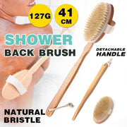 Long Handle Wooden Back Brush with Natural Bristles for Shower and Bath V528-BATHSHOWER-211361