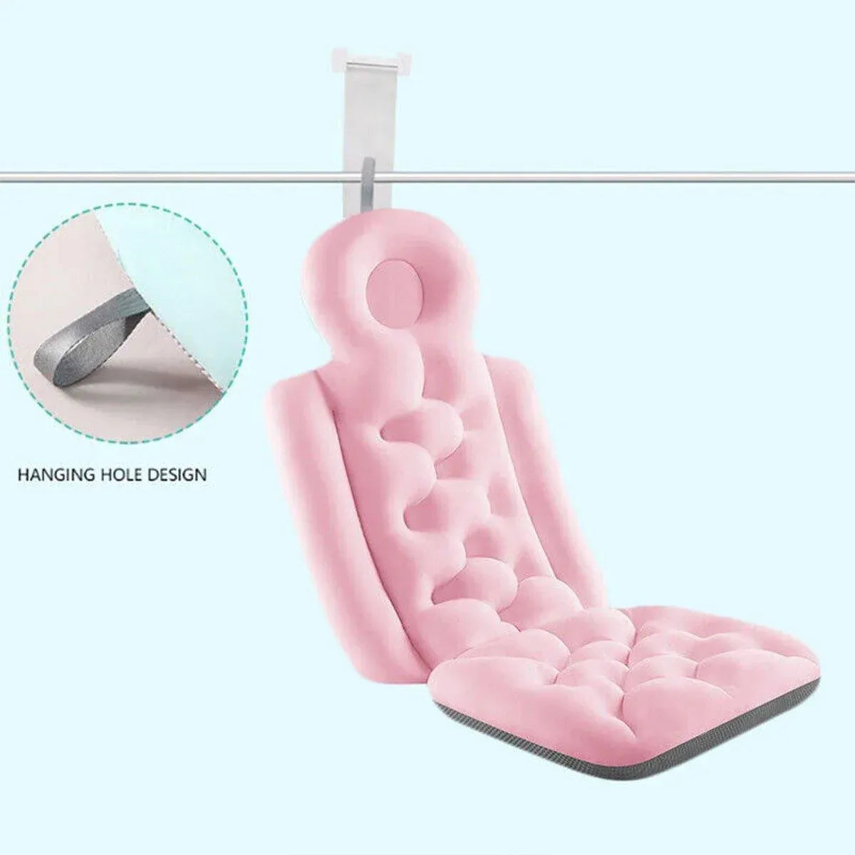 Non-Slip Bath Mat with Cushion Support Universal Bathroom Mat V528-BATHTUB-CUSHIONS-PINK-771197