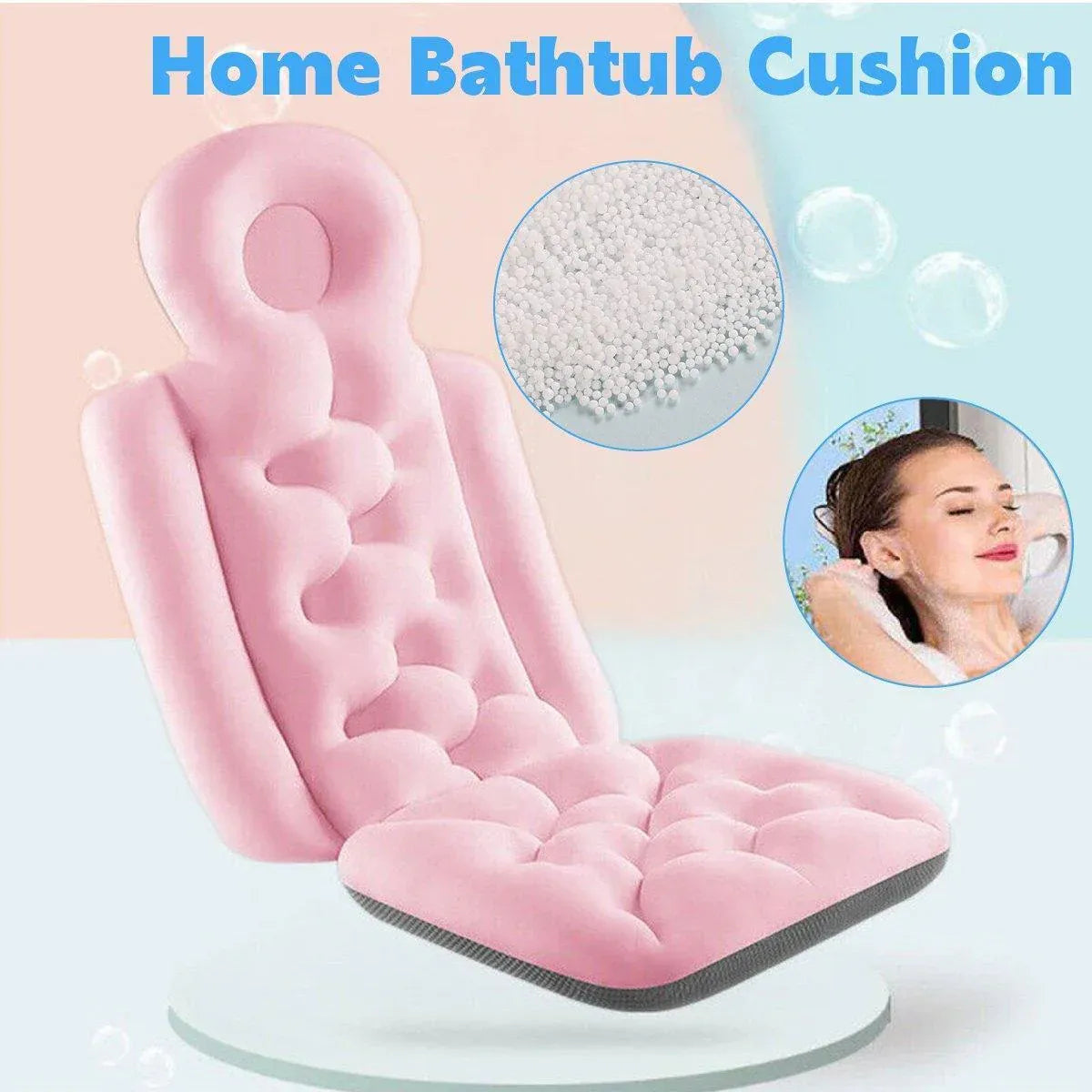 Non-Slip Bath Mat with Cushion Support Universal Bathroom Mat V528-BATHTUB-CUSHIONS-PINK-771197