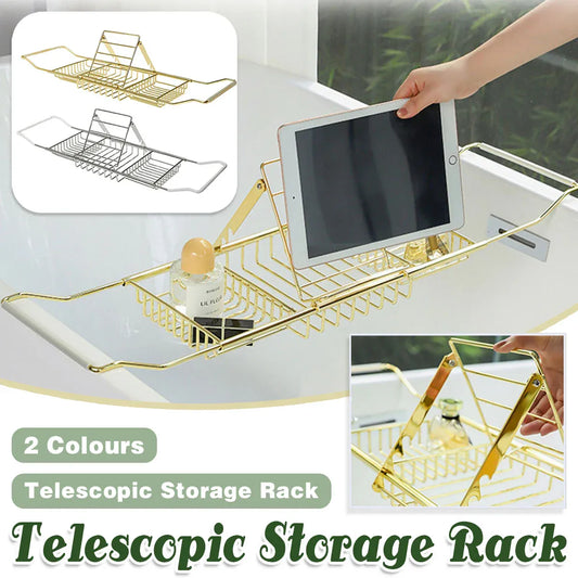 Bathtub Rack Bathroom Storage Shelf Telescopic Adjustable Organiser Tray Home - Silver V528-BATHTUB-TRAY-SILVER-172923