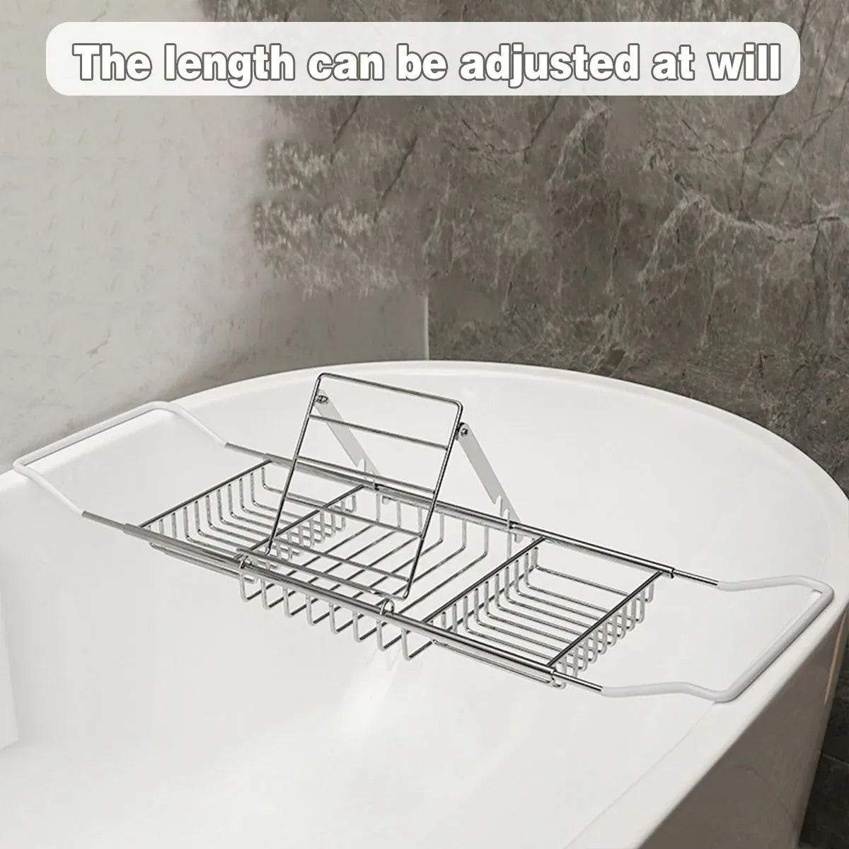 Bathtub Rack Bathroom Storage Shelf Telescopic Adjustable Organiser Tray Home - Silver V528-BATHTUB-TRAY-SILVER-172923