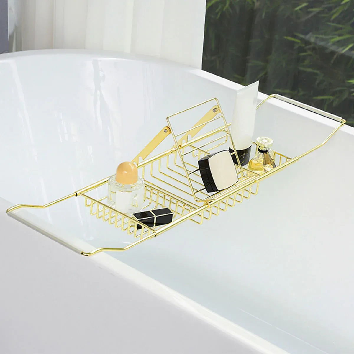 Bathtub Rack Bathroom Storage Shelf Telescopic Adjustable Organiser Tray Home - Silver V528-BATHTUB-TRAY-SILVER-172923