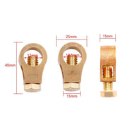 2 Pairs Cable Clamp Battery Clips Car Positive Negative Pure Copper Terminals V528-BATTERY-CLAMP-2PAIRS-560251