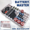 93 Slot Battery Storage Organizer Holder with Tester-Battery Caddy Rack Case Box V528-BATTERYSTORAGE-785058