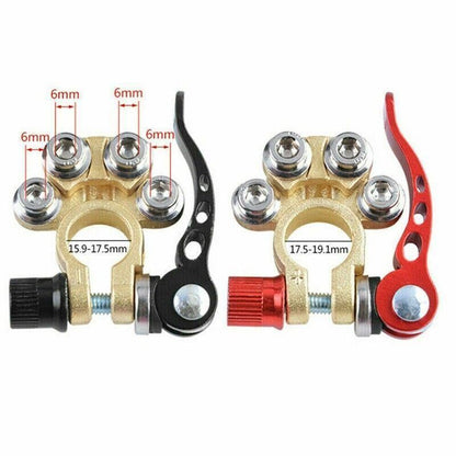 Heavy Duty Car Battery Terminal Clamp 2PCS Quick Release Brass Connector V528-BATTERYTERMINAL-2PCS-96646