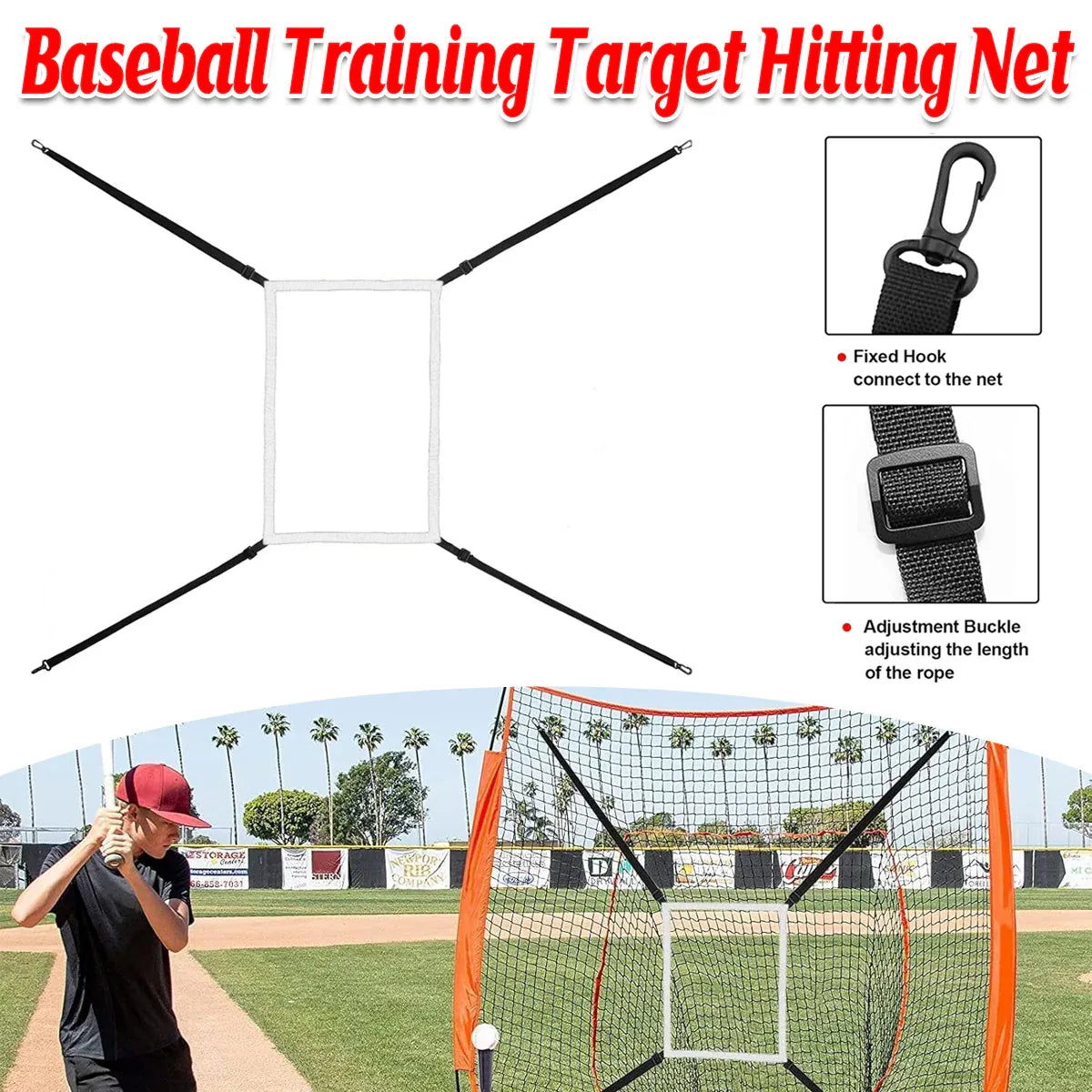 Baseball Hitting Net Practice Target Throwing Batting Training Net For Outdoor V528-BATTING-NET-455512