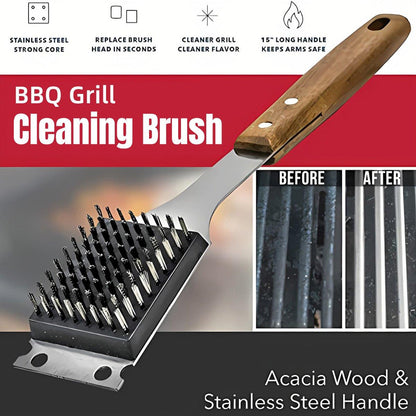 BBQ Grill Cleaning Brush Heavy Duty Wire Scraper for Outdoor Grill Maintenance V528-BBQ-391761