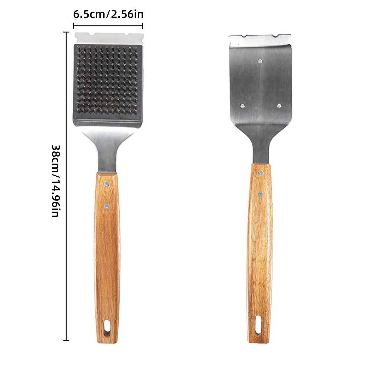 BBQ Grill Cleaning Brush Heavy Duty Wire Scraper for Outdoor Grill Maintenance V528-BBQ-391761