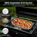 Stainless Steel Square Barbecue Basket Multifunctional Tray Grilling Vegetables V528-BBQ-BASKET-354723