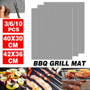 3/6/10PCS Non-Stick BBQ Grill Mat Mesh Liner Cooking Barbecue Sheet Baking Pad - 42X36cm-6PCS V528-BBQ-MAT-6PCS-42-36-279357