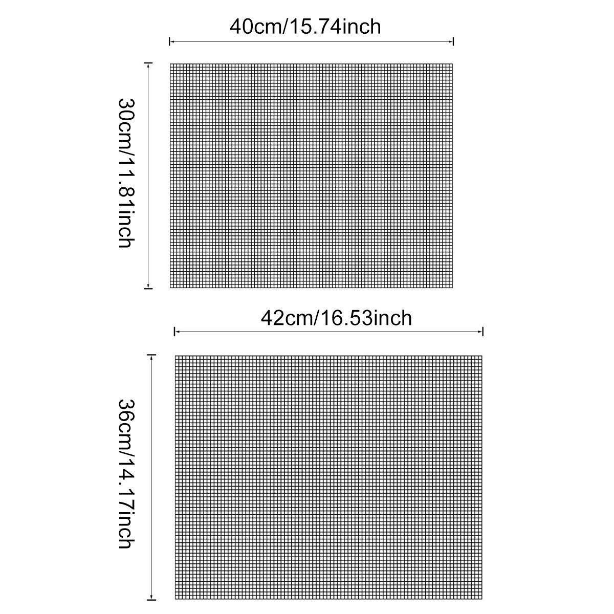 3/6/10PCS Non-Stick BBQ Grill Mat Mesh Liner Cooking Barbecue Sheet Baking Pad - 42X36cm-6PCS V528-BBQ-MAT-6PCS-42-36-279357