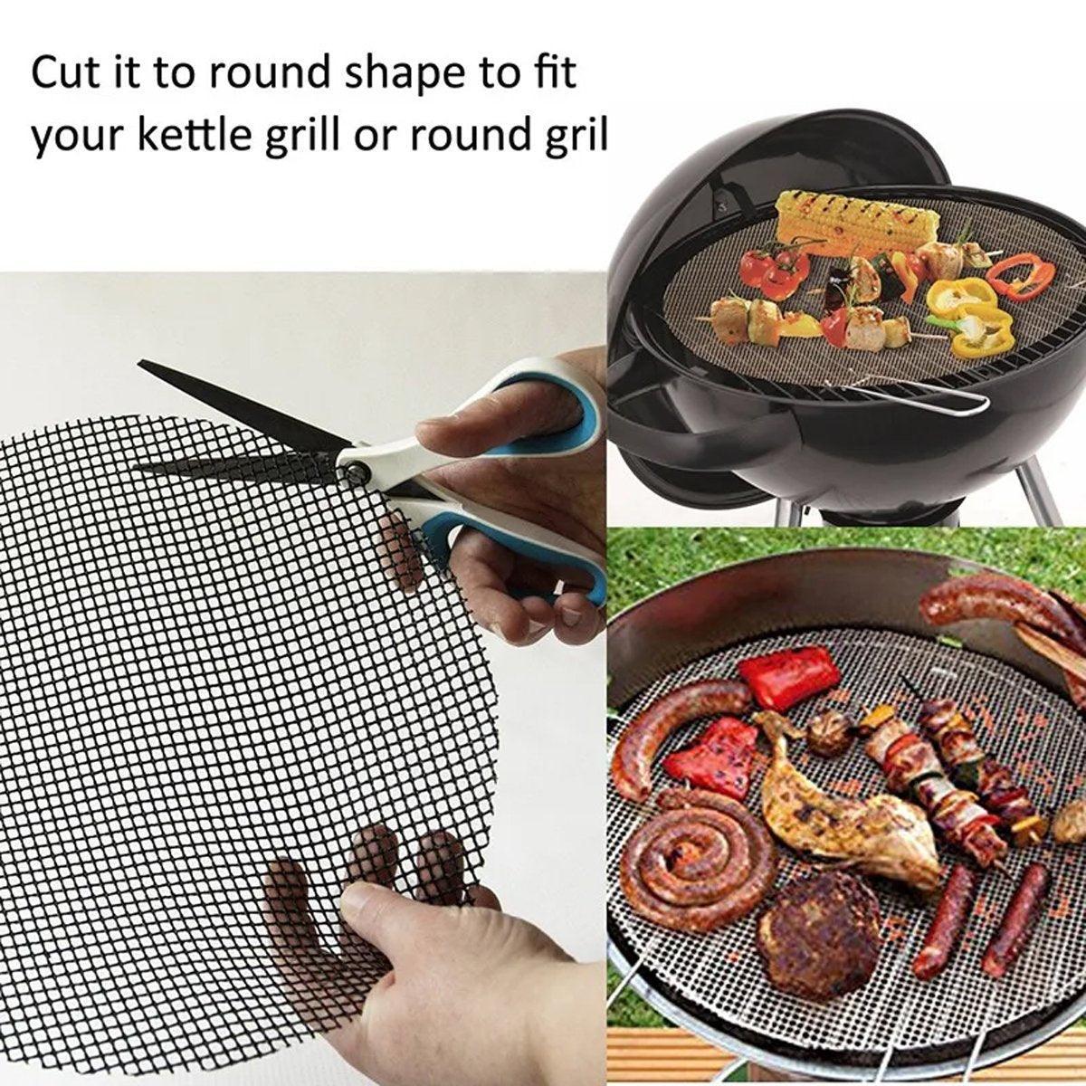 3/6/10PCS Non-Stick BBQ Grill Mat Mesh Liner Cooking Barbecue Sheet Baking Pad - 42X36cm-6PCS V528-BBQ-MAT-6PCS-42-36-279357
