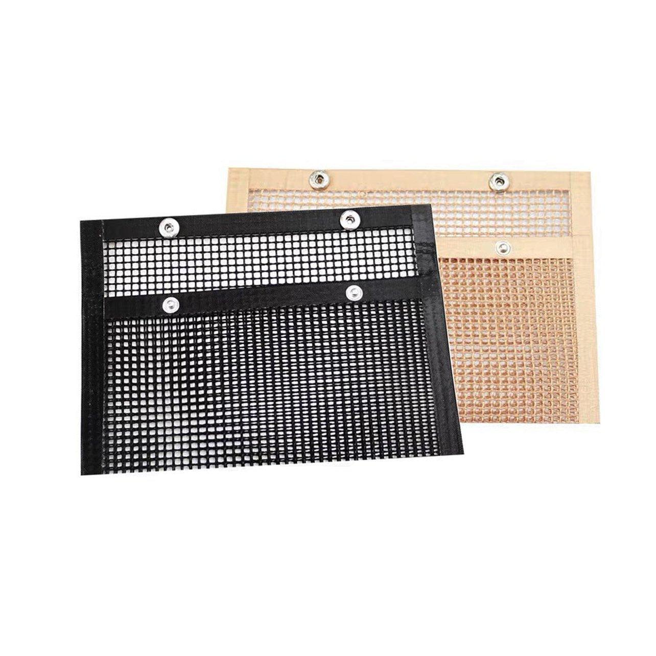 24x14CM BBQ Grilling Mesh Reusable Bag Outdoor Camping Barbecue Grill Mats Cooking Pads - Copper V528-BBQ-NETBAGCOPPER24-14CM-SMALL