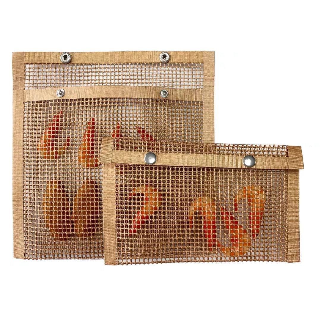 BBQ Mesh Grill Bag 27x22cm Non Stick Reusable Barbecue Grilling Basket Net - Copper V528-BBQ-NETBAGCOPPER27-22CM-LARGE