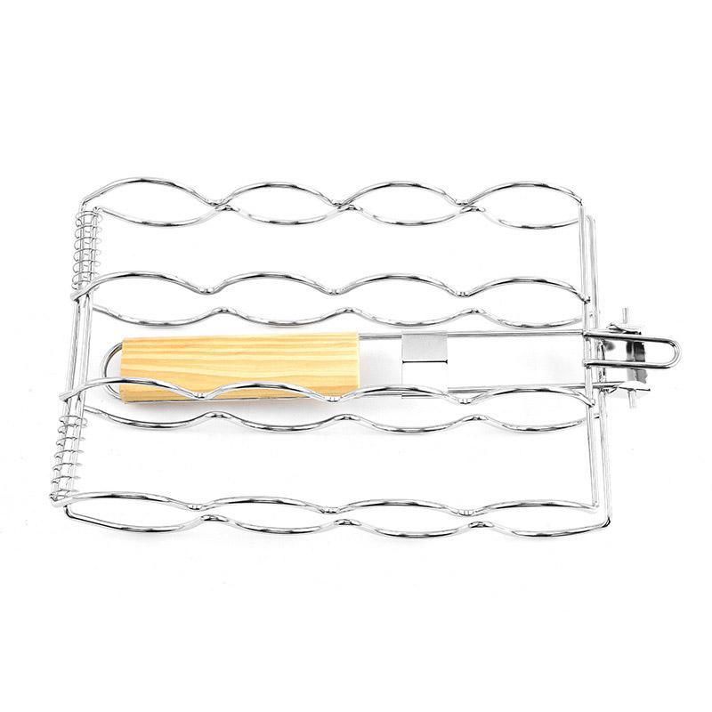 Folding Handle Corn Grill Clip Anti Scald Barbecue Tool for Home Outdoor Cooking V528-BBQ-TONGS-591156